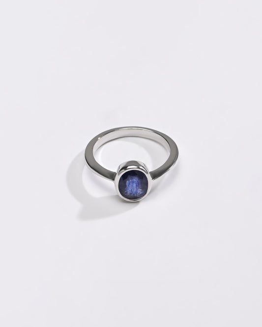 Finely Crafted Blue Sapphire (Neelam) Ring – 925 Silver - #1218B - Myra