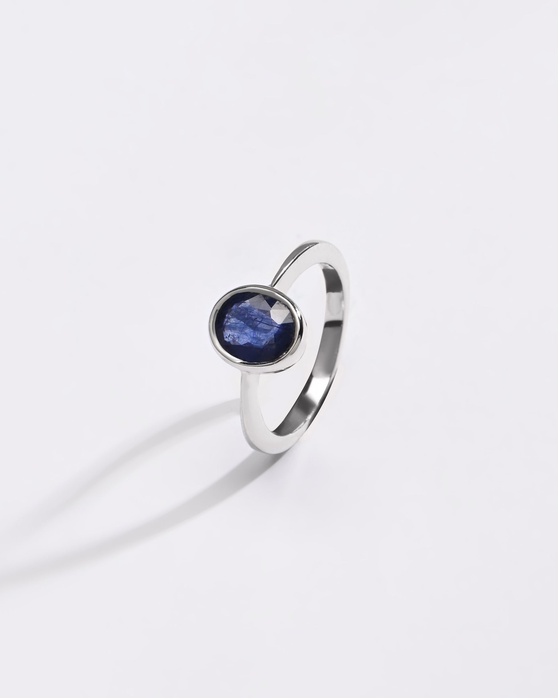 Finely Crafted Blue Sapphire (Neelam) Ring – 925 Silver - #1218B - Myra