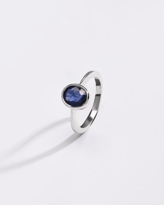 Finely Crafted Blue Sapphire (Neelam) Ring – 925 Silver - #1218B - Myra