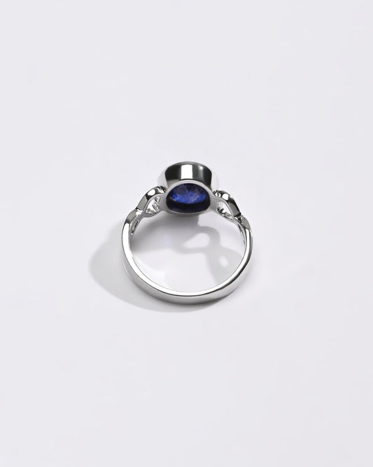 Shimmer Blue Sapphire (Neelam) Ring – 925 Silver - #1220B - Myra