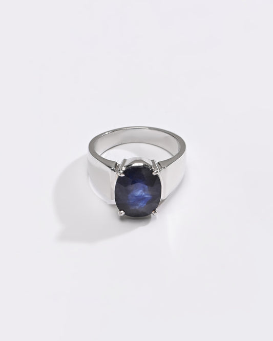 Blue Sapphire (Neelam) Ring – Myra Signature 925 Silver - #1224N4 - Myra