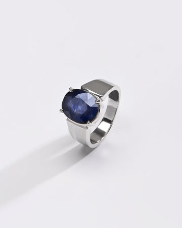 Blue Sapphire (Neelam) Ring – Myra Signature 925 Silver - #1224N4 - Myra
