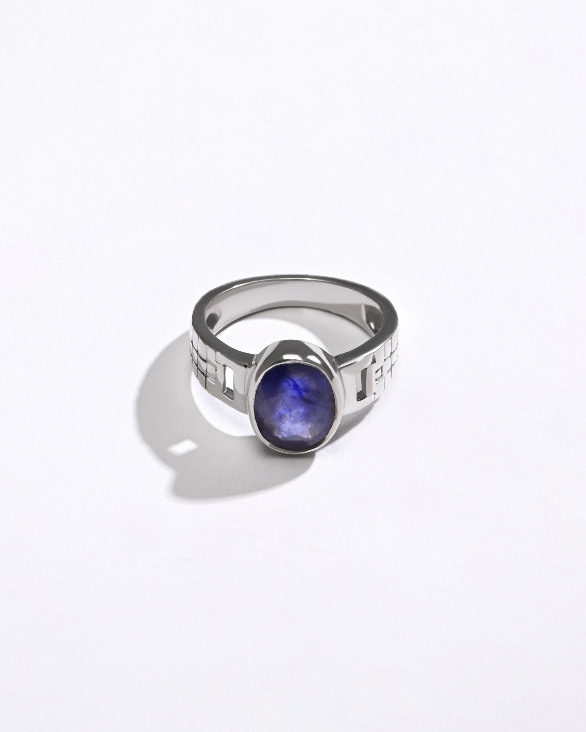 Essential Blue Sapphire (Neelam) Ring – 925 Silver - #1235B - Myra