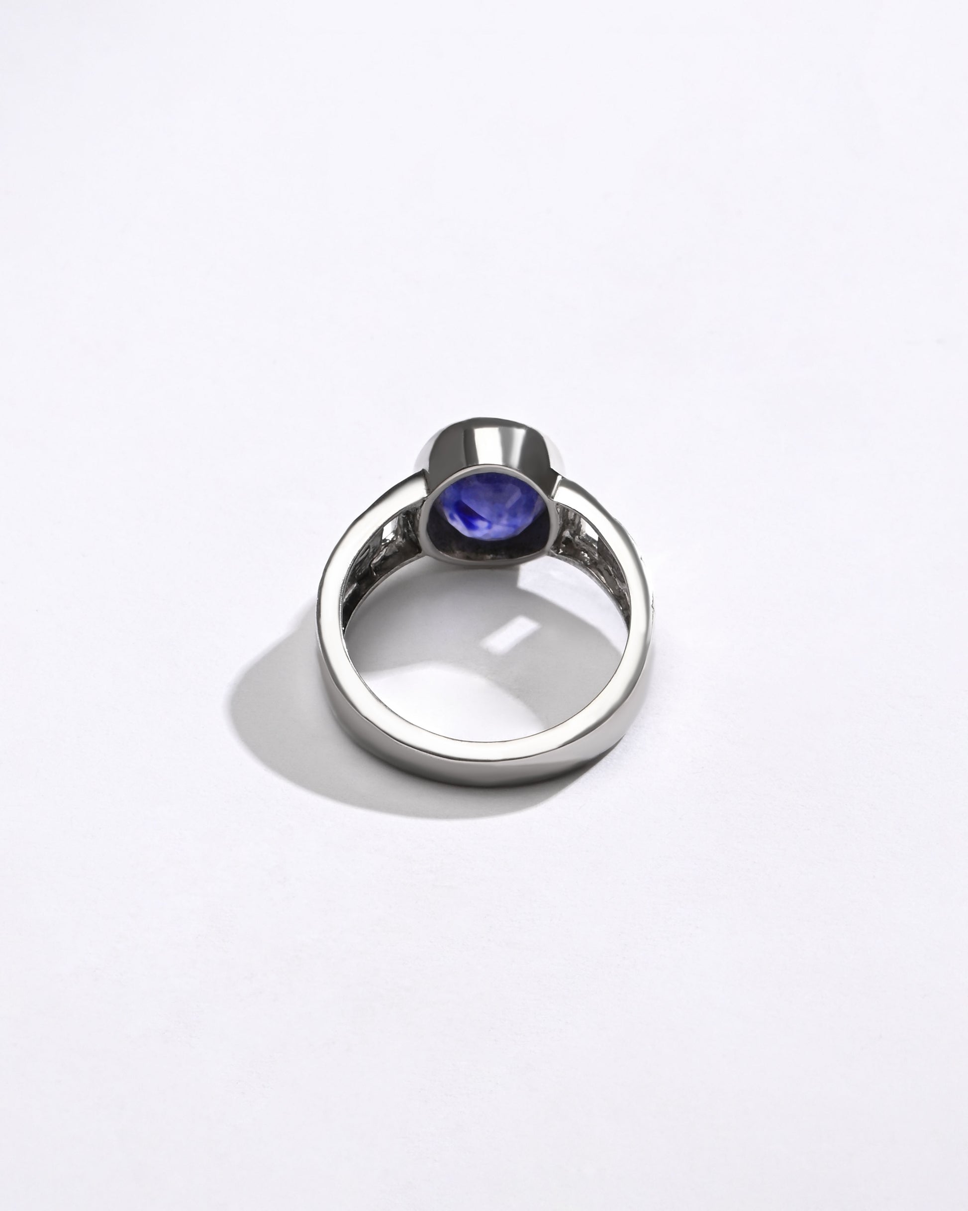 Essential Blue Sapphire (Neelam) Ring – 925 Silver - #1235B - Myra