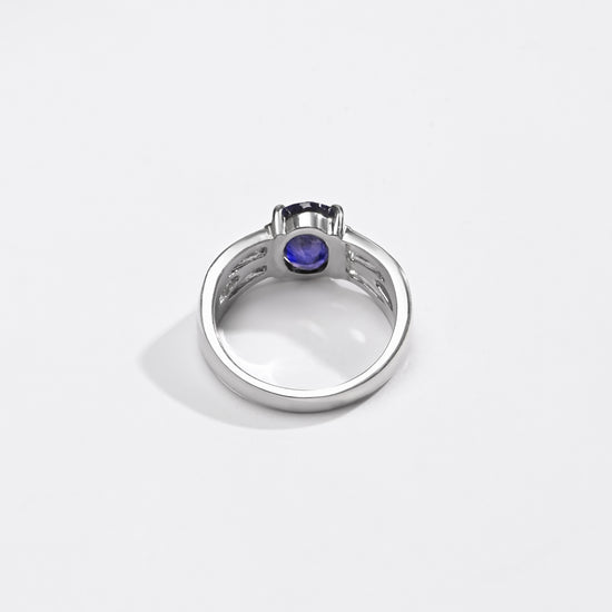 Smart Blue Sapphire (Neelam) Ring – 925 Silver - #1244N4 - Myra