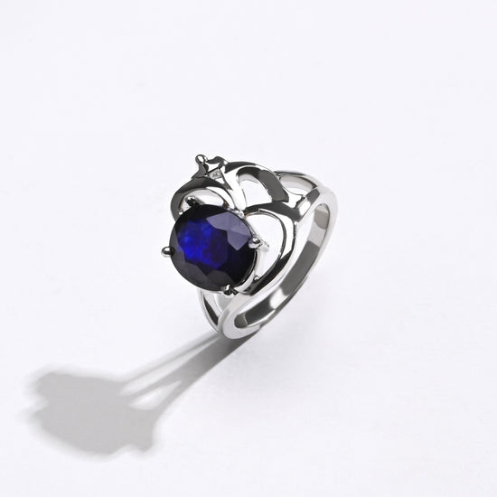 Trustworthy Blue Sapphire (Neelam) Ring – 925 Silver - #1284N4 - Myra