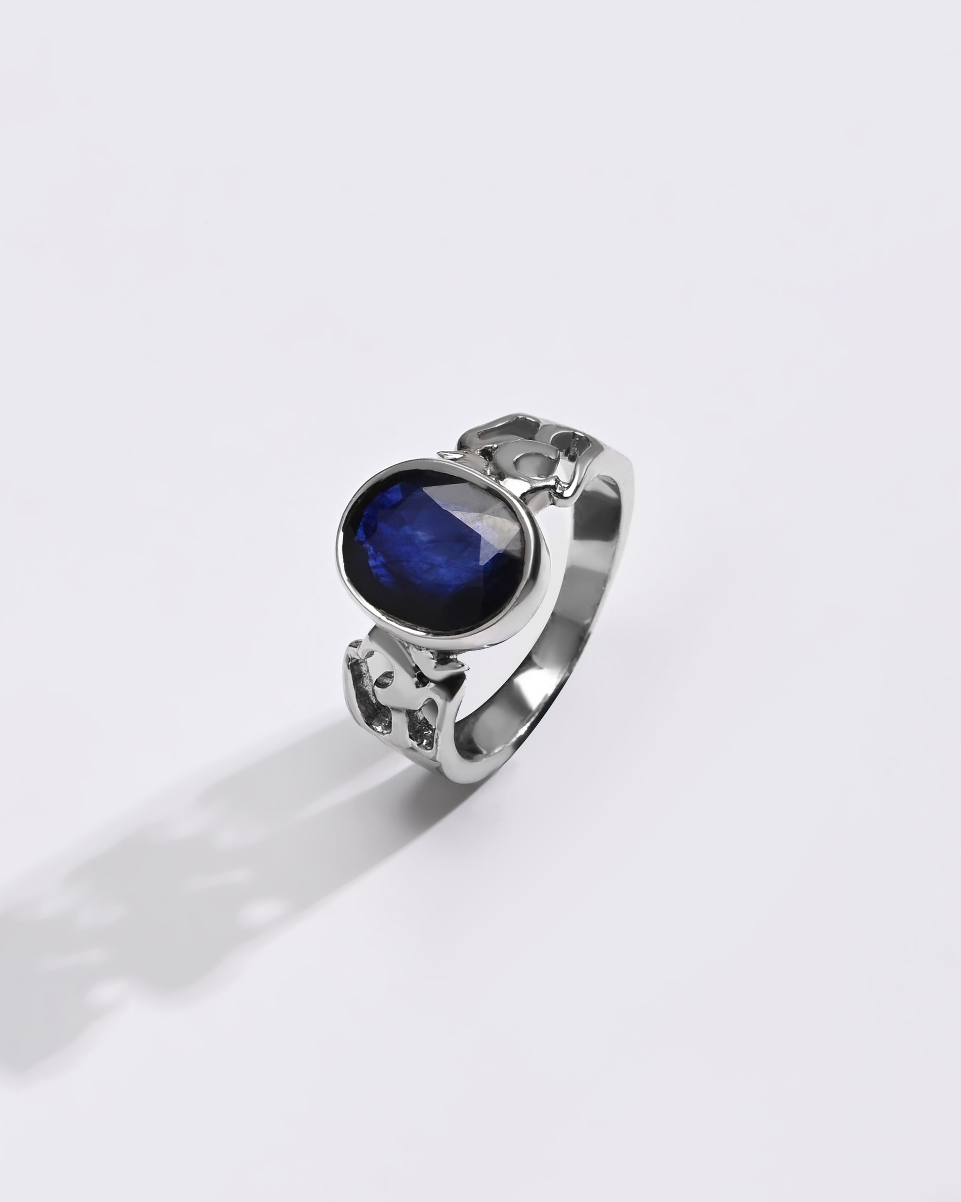 Purposeful Blue Sapphire (Neelam) Ring – 925 Silver - #1285B - Myra