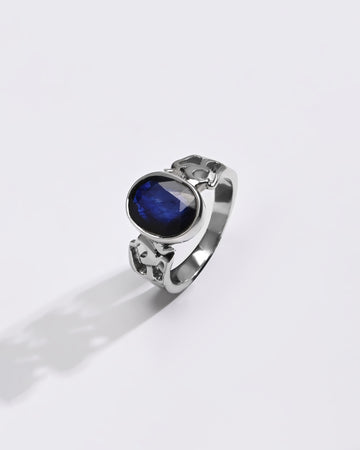 Purposeful Blue Sapphire (Neelam) Ring – 925 Silver - #1285B - Myra