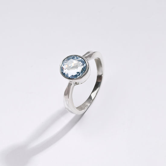 Premium Blue Sapphire (Neelam) Ring in 925 Silver - #1201B - Myra