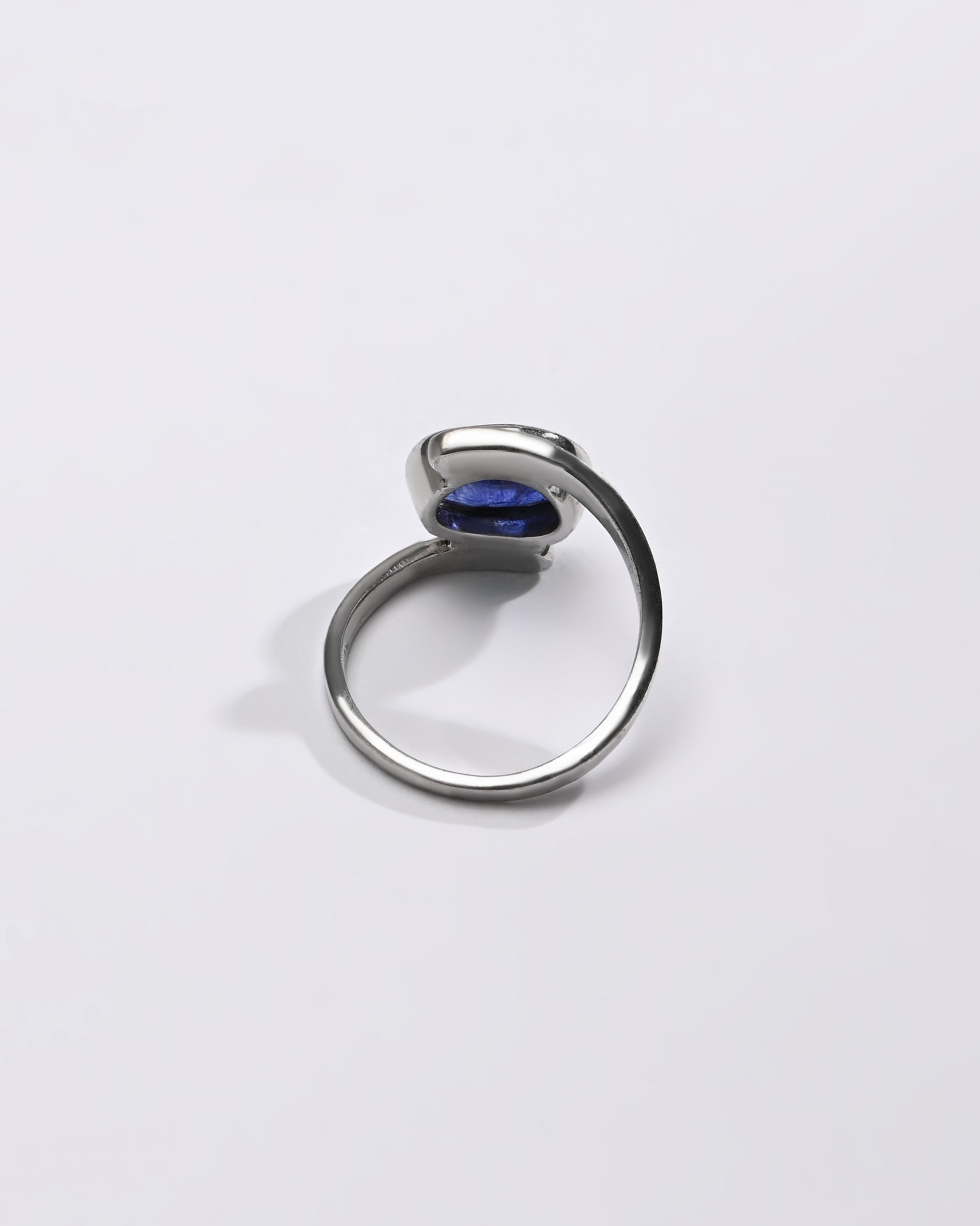Blue Sapphire (Neelam) Ring – Pure 925 Silver - 1138B - Myra