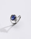 Blue Sapphire (Neelam) Ring – Pure 925 Silver - 1138B - Myra