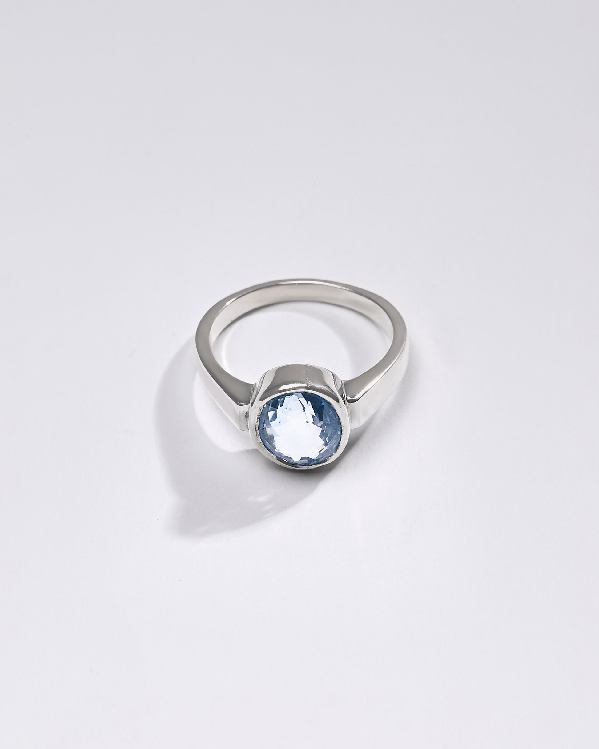 Premium Blue Sapphire (Neelam) Ring in 925 Silver - #1200BO1 - Myra