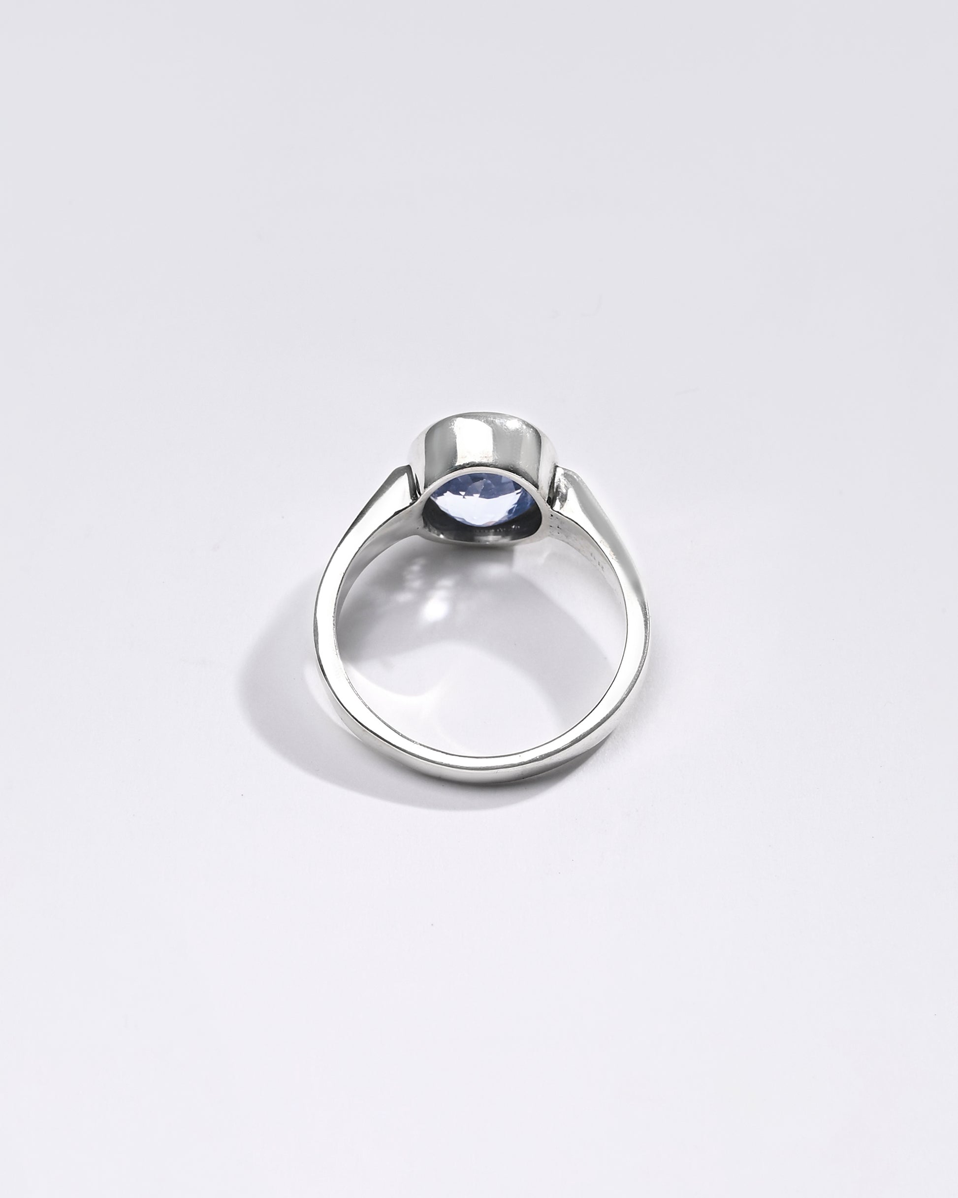Premium Blue Sapphire (Neelam) Ring in 925 Silver - #1200BO1 - Myra