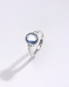 Premium Blue Sapphire (Neelam) Ring in 925 Silver - #1200BO1 - Myra