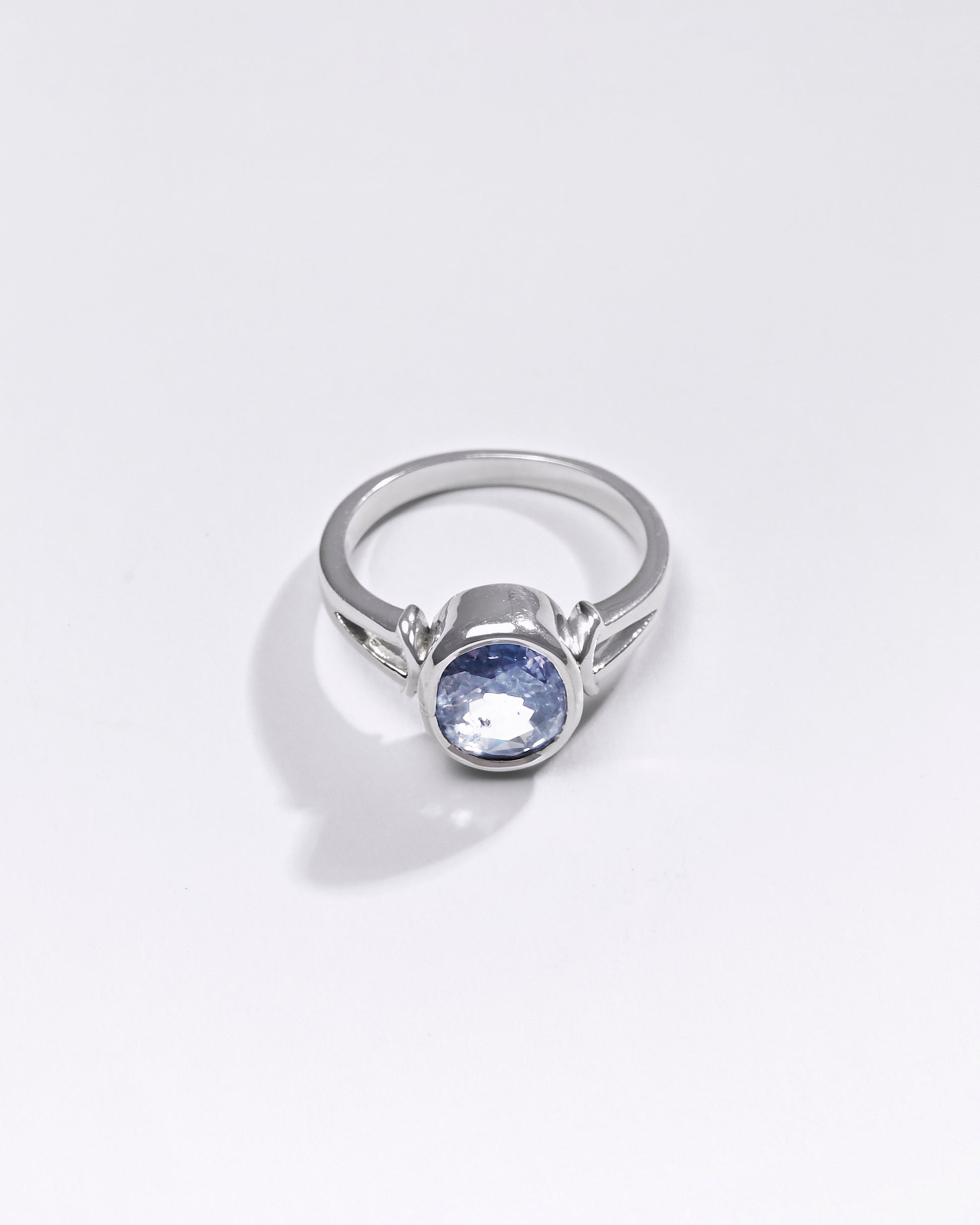 Premium Blue Sapphire (Neelam) Ring in 925 Silver - #1250B - Myra
