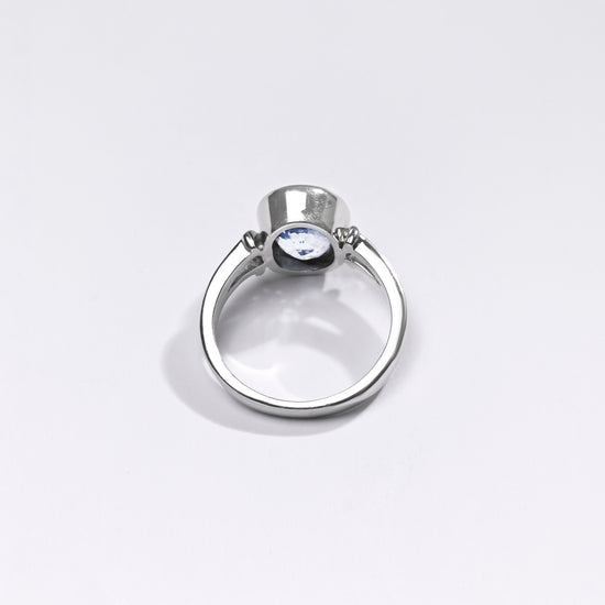 Premium Blue Sapphire (Neelam) Ring in 925 Silver - #1250B - Myra