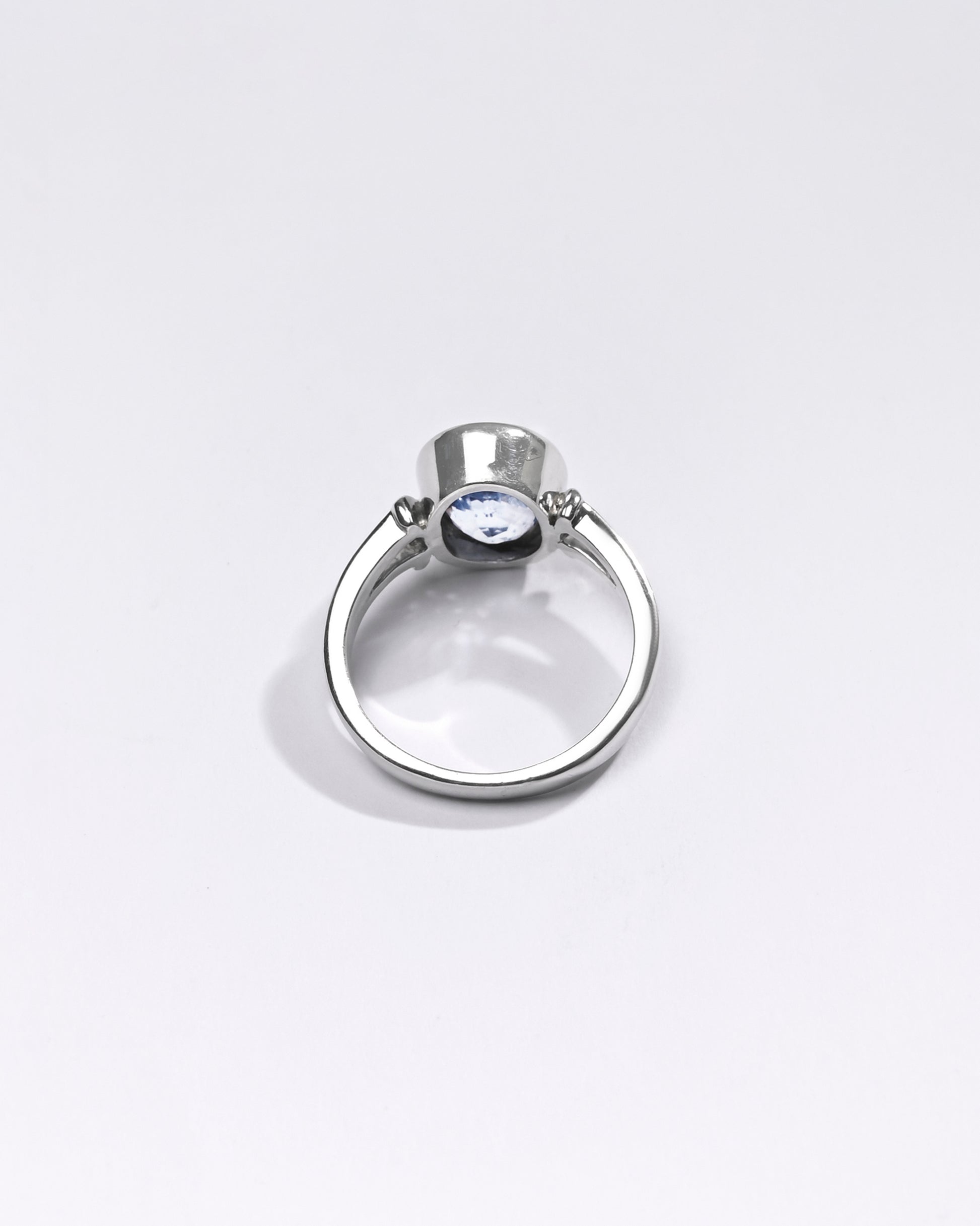 Premium Blue Sapphire (Neelam) Ring in 925 Silver - #1250B - Myra