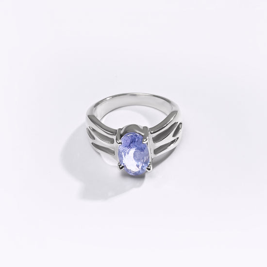 Female Neelam Ring in Sterling Silver from Myra Gems 
