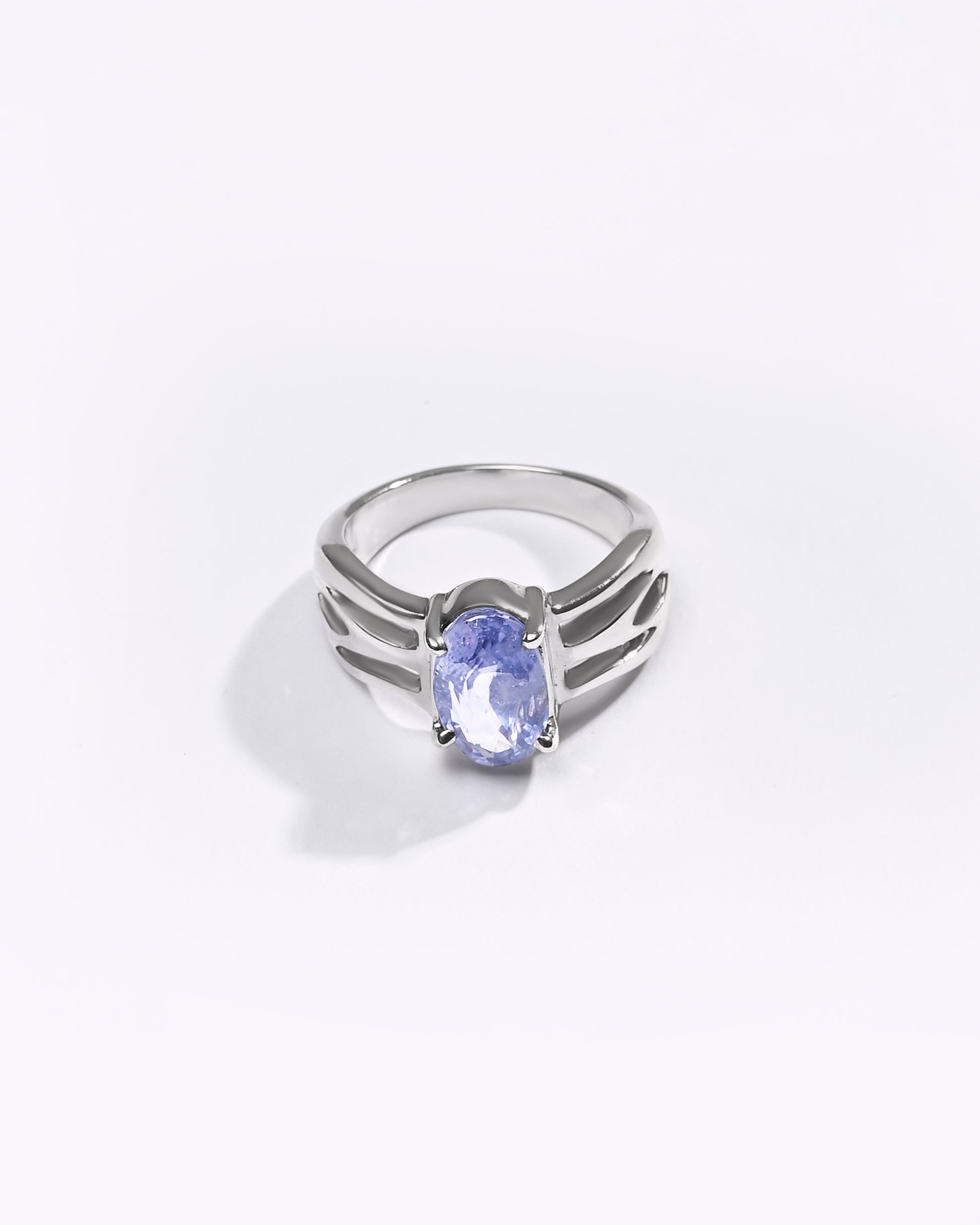 Female Neelam Ring in Sterling Silver from Myra Gems 
