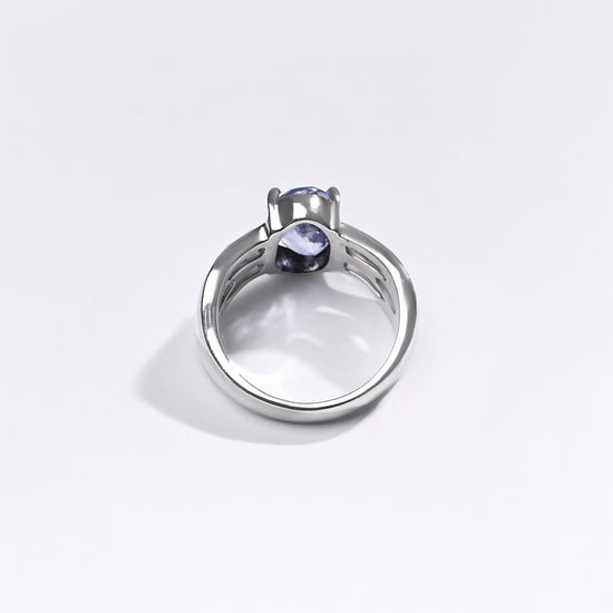 Female Neelam Ring in Sterling Silver from Myra Gems 