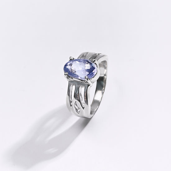 Female Neelam Ring in Sterling Silver from Myra Gems 