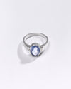 Premium Blue Sapphire (Neelam) Ring in 925 Silver - #1200BO3 - Myra