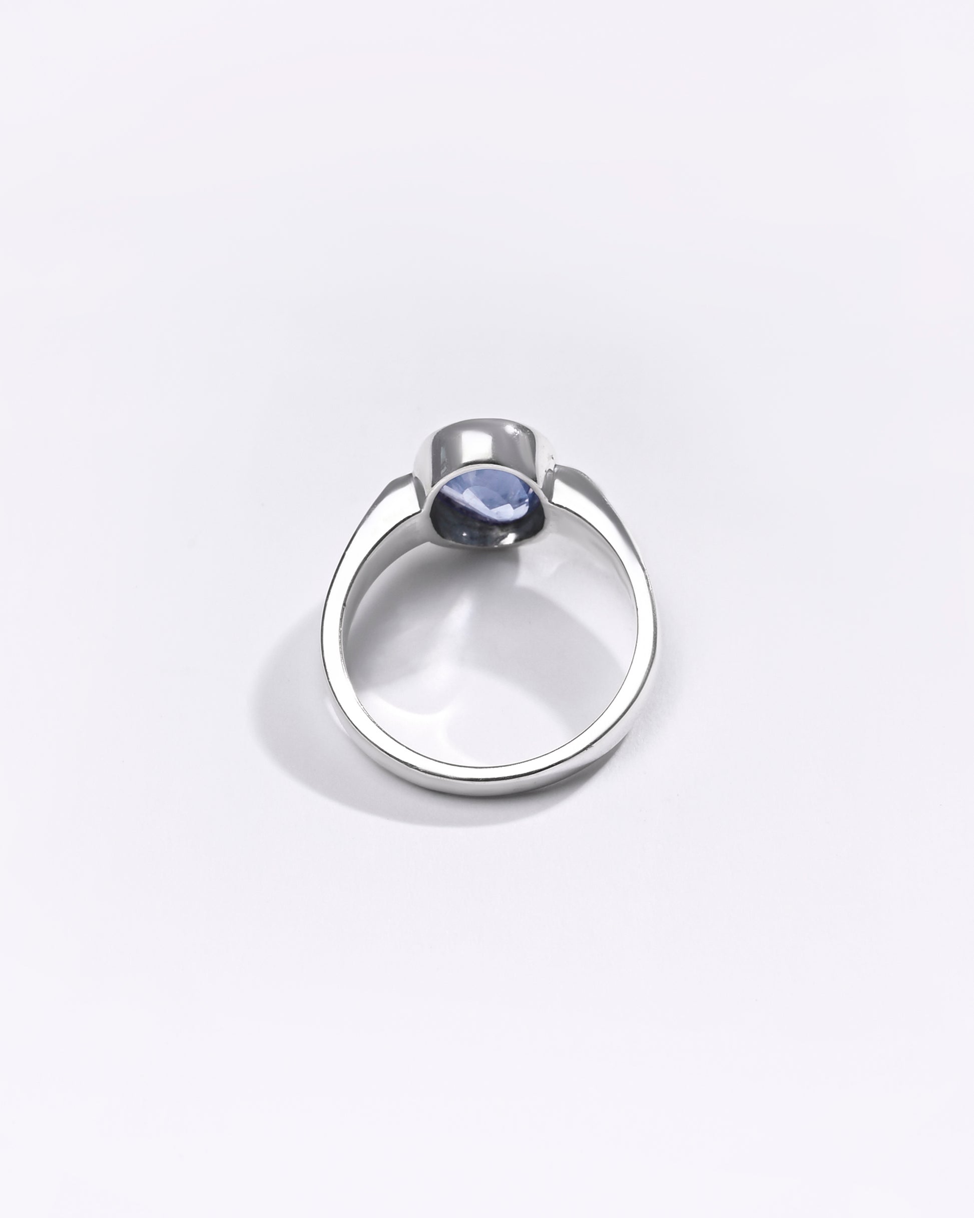 Premium Blue Sapphire (Neelam) Ring in 925 Silver - #1200BO3 - Myra