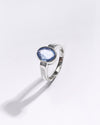 Premium Blue Sapphire (Neelam) Ring in 925 Silver - #1200BO3 - Myra