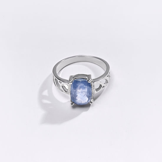Premium Blue Sapphire (Neelam) Ring in 925 Silver - #1118N4 - Myra