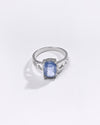 Premium Blue Sapphire (Neelam) Ring in 925 Silver - #1118N4 - Myra