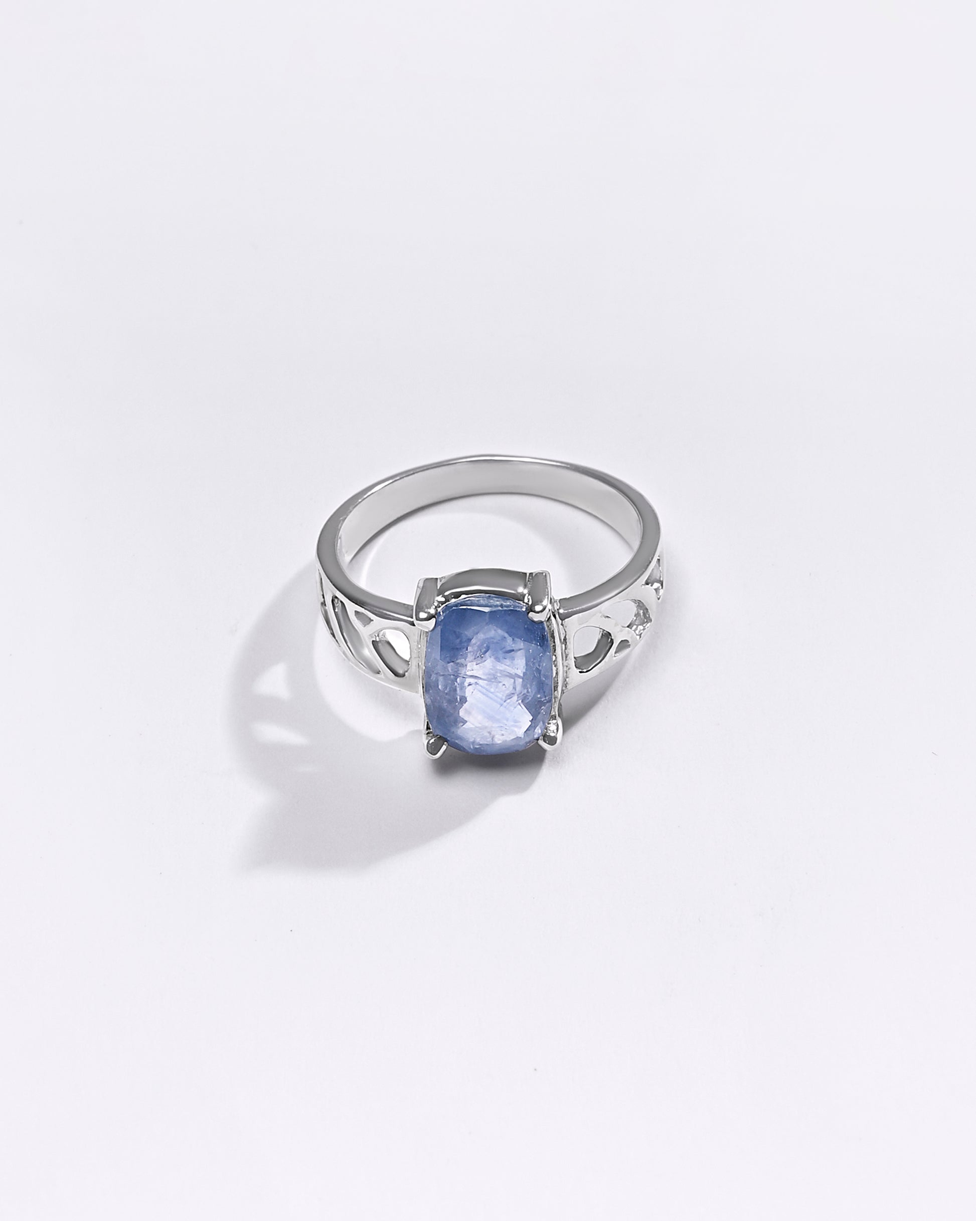 Premium Blue Sapphire (Neelam) Ring in 925 Silver - #1118N4 - Myra