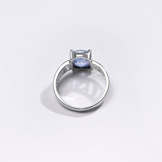 Premium Blue Sapphire (Neelam) Ring in 925 Silver - #1118N4 - Myra