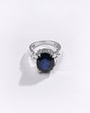 Authentic Neelam Sapphire Ring in Sterling Silver from Myra Gems 