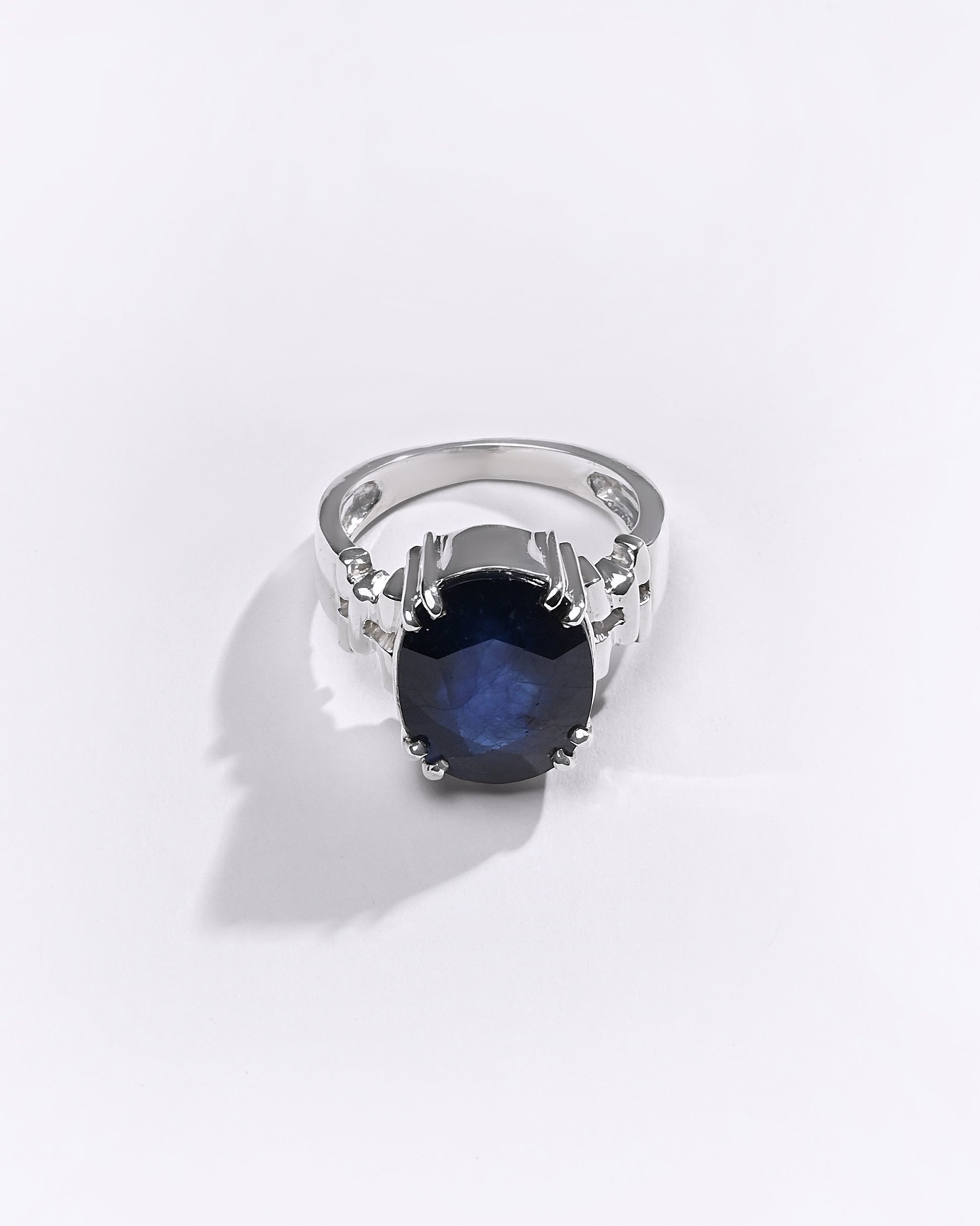 Authentic Neelam Sapphire Ring in Sterling Silver from Myra Gems 