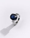 Authentic Neelam Sapphire Ring in Sterling Silver from Myra Gems 