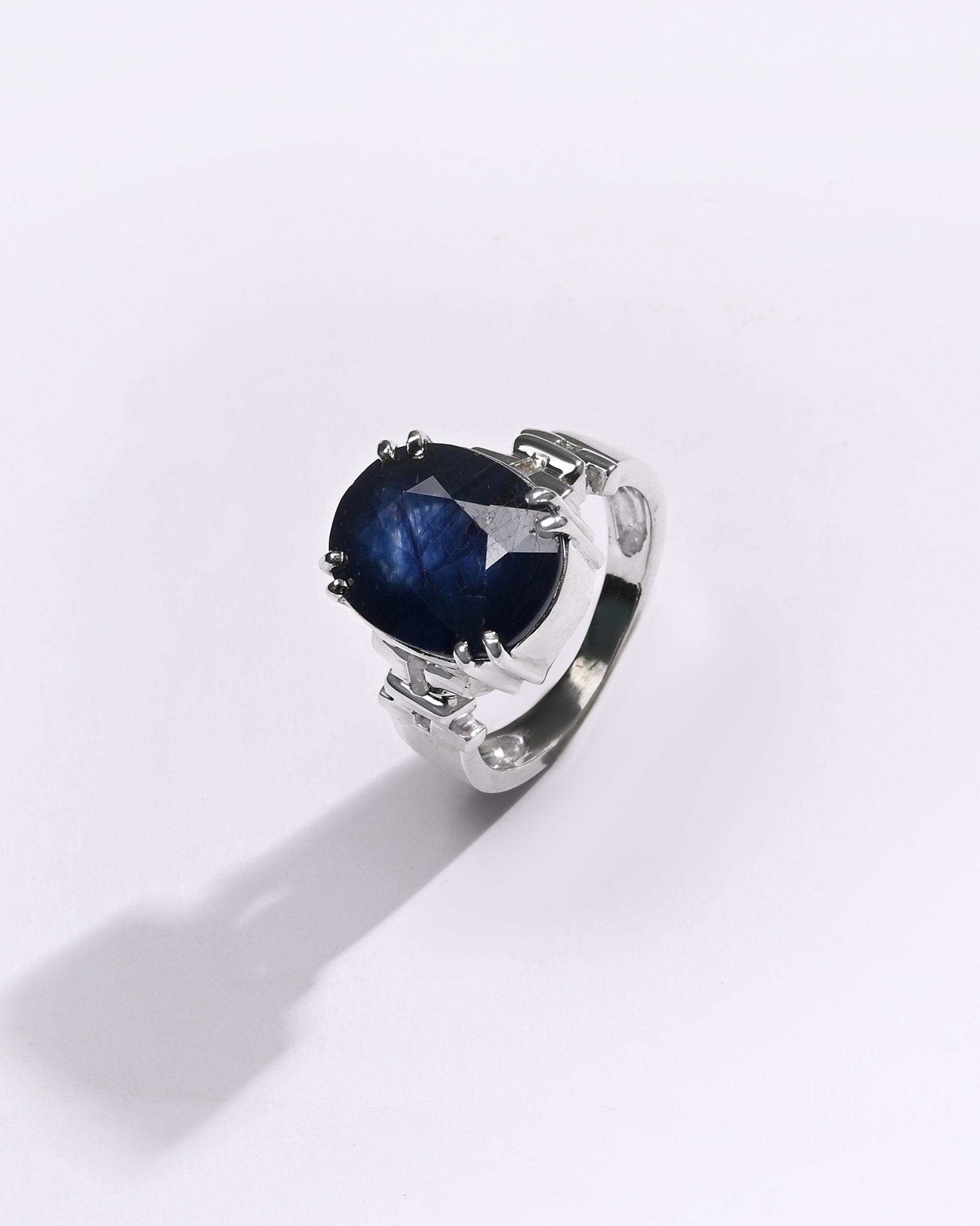 Authentic Neelam Sapphire Ring in Sterling Silver from Myra Gems 