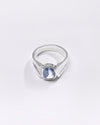 Statement Blue Sapphire (Neelam) Ring in 925 Sterling Silver - Shakti Premium