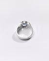Statement Blue Sapphire (Neelam) Ring in 925 Sterling Silver - Shakti Premium