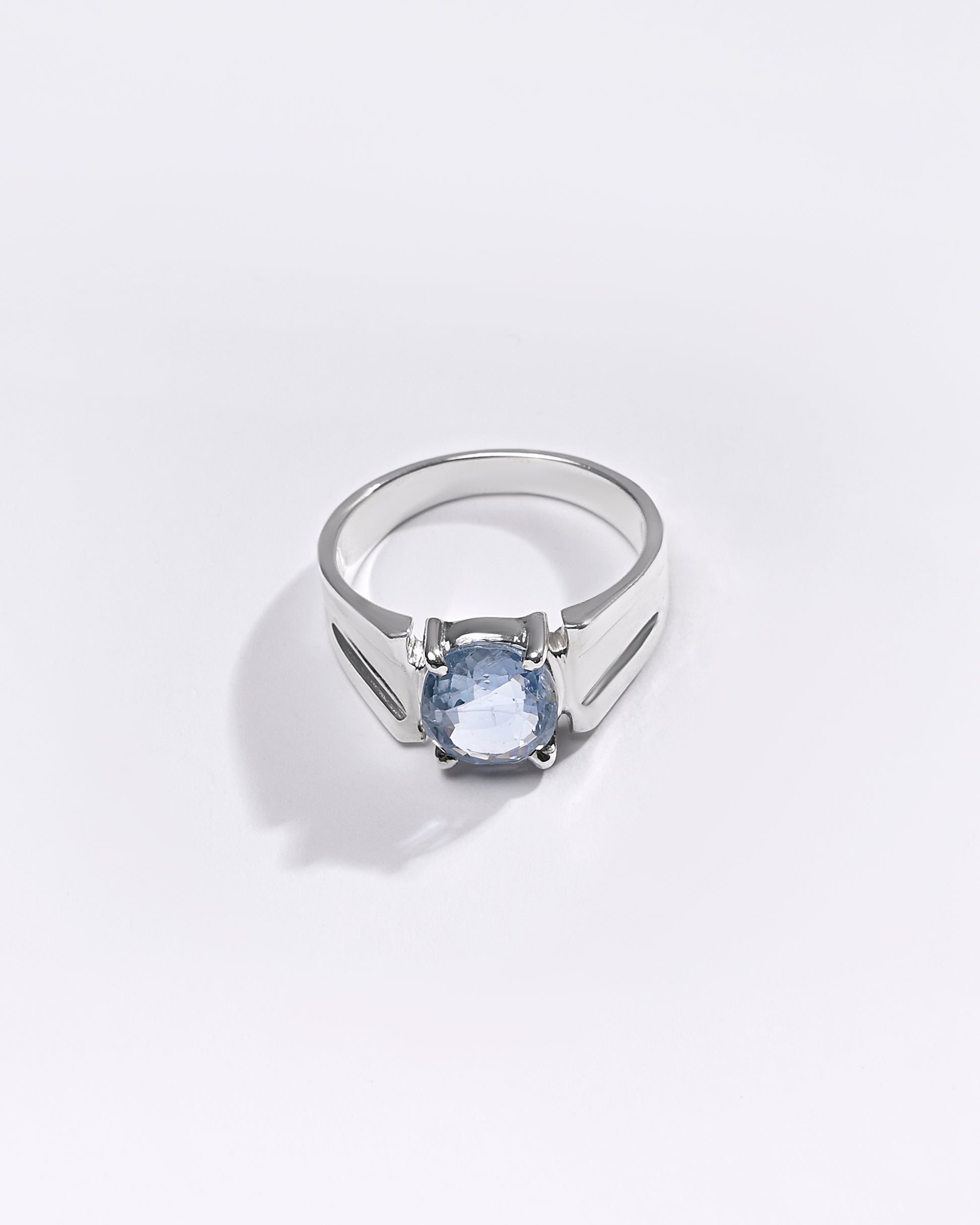 Premium Blue Sapphire (Neelam) Ring in 925 Silver - #1111N4 - Myra
