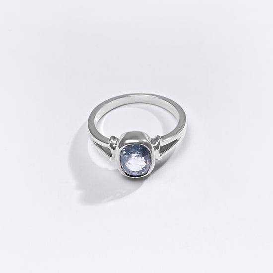 Premium Blue Sapphire (Neelam) Ring in 925 Silver - #1148B - Myra