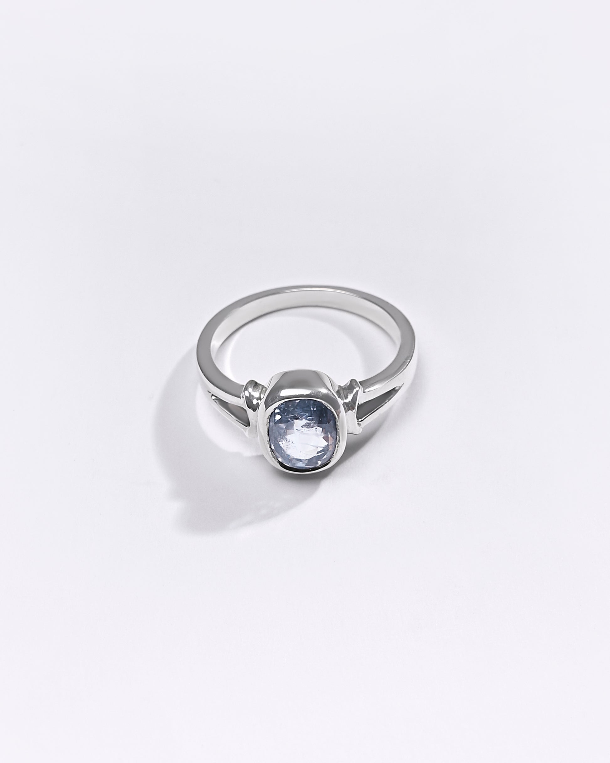 Premium Blue Sapphire (Neelam) Ring in 925 Silver - #1148B - Myra