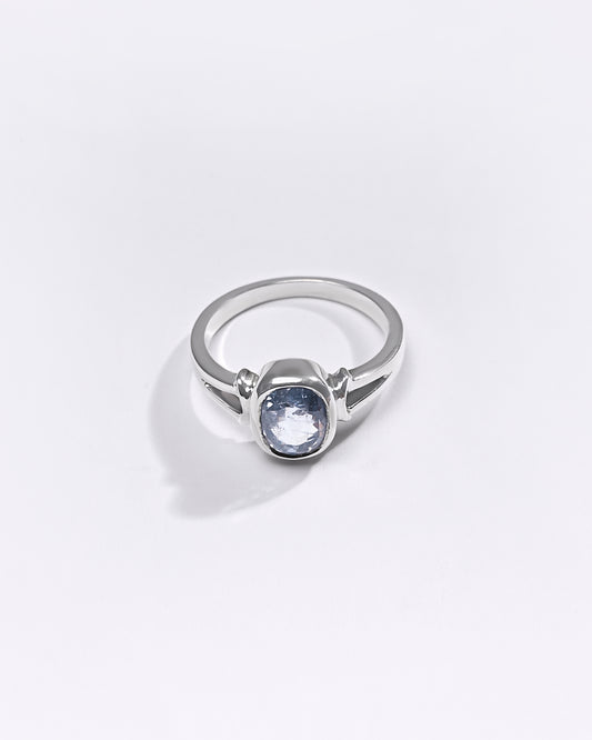 Premium Blue Sapphire (Neelam) Ring in 925 Silver - #1148B - Myra