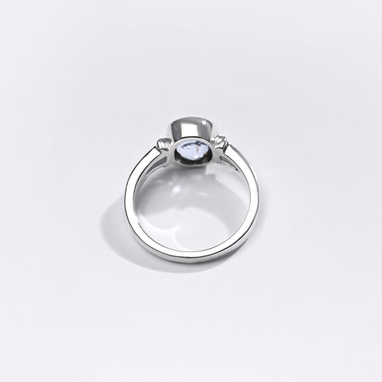 Premium Blue Sapphire (Neelam) Ring in 925 Silver - #1148B - Myra