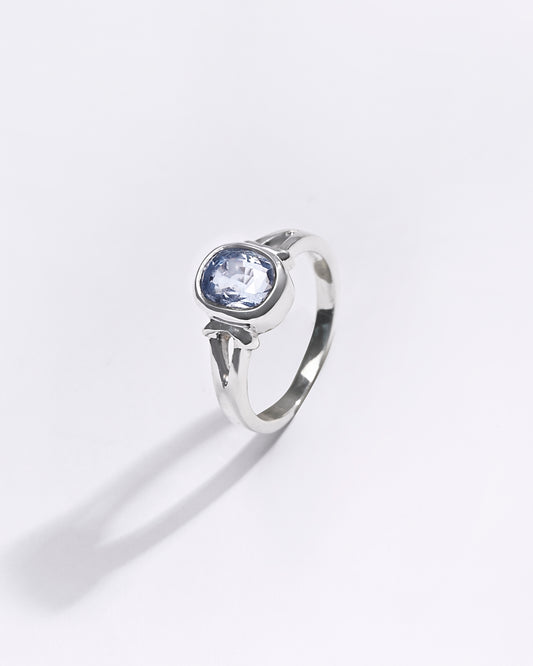Premium Blue Sapphire (Neelam) Ring in 925 Silver - #1148B - Myra
