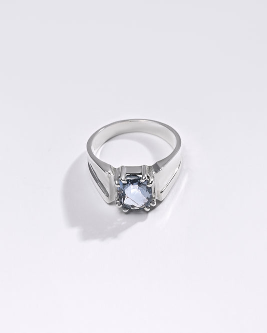 Premium Blue Sapphire (Neelam) Ring in 925 Silver - #1111N8 - Myra
