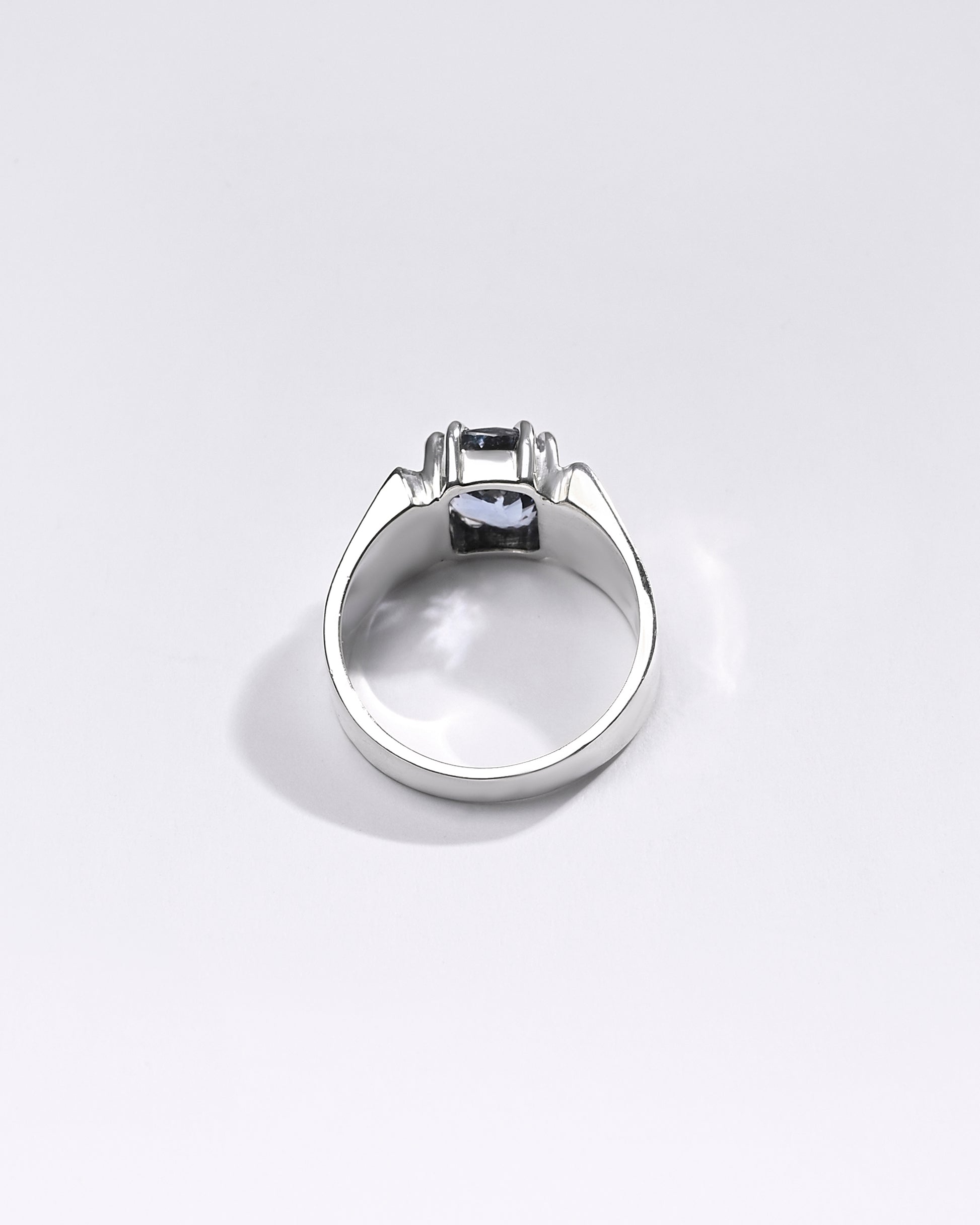 Premium Blue Sapphire (Neelam) Ring in 925 Silver - #1111N8 - Myra