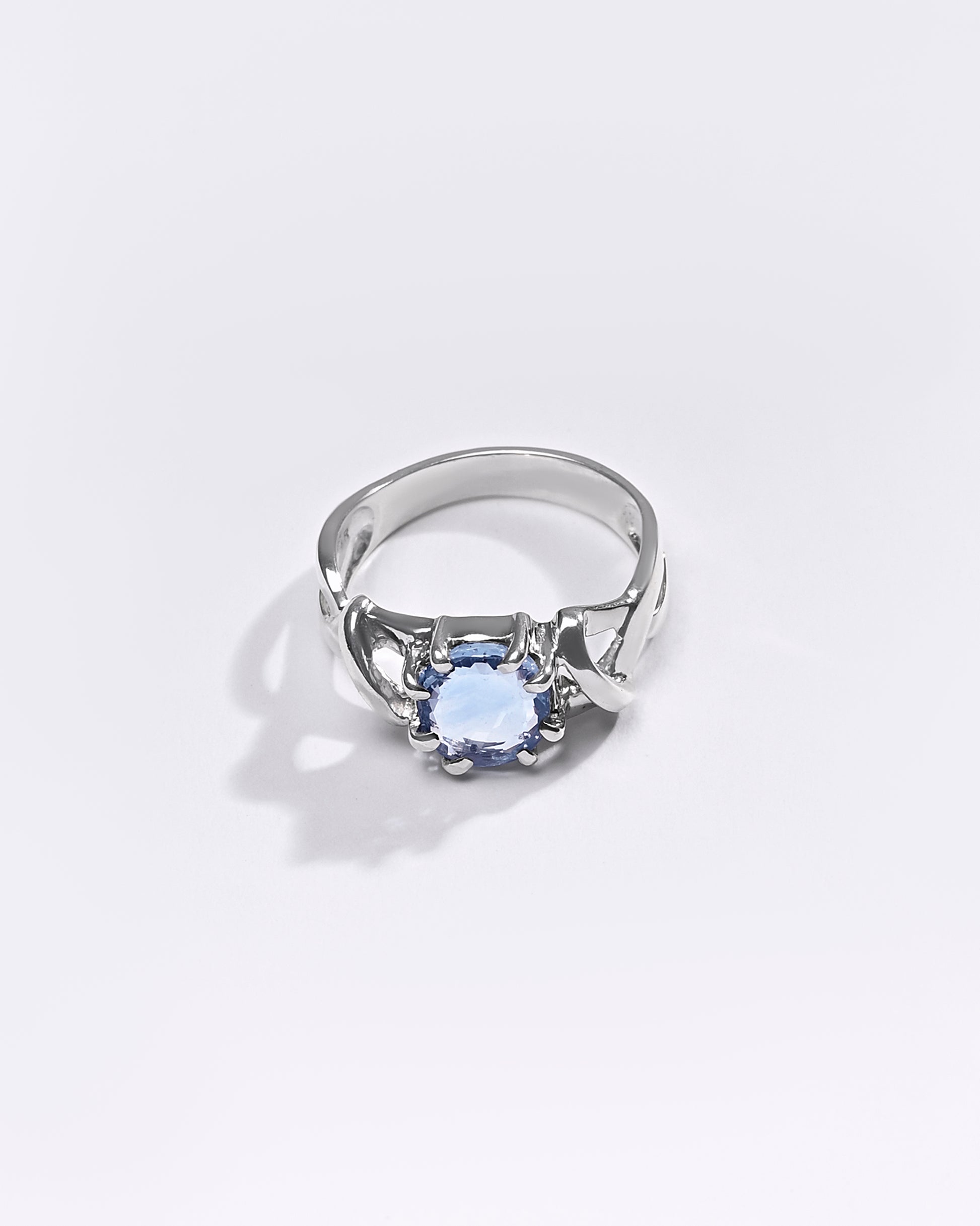 Premium Blue Sapphire (Neelam) Ring in 925 Silver - #1210N8 - Myra