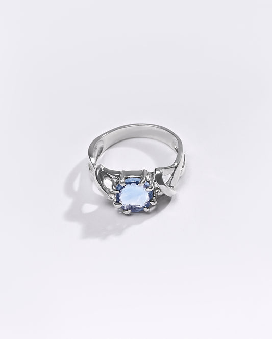 Premium Blue Sapphire (Neelam) Ring in 925 Silver - #1210N8 - Myra
