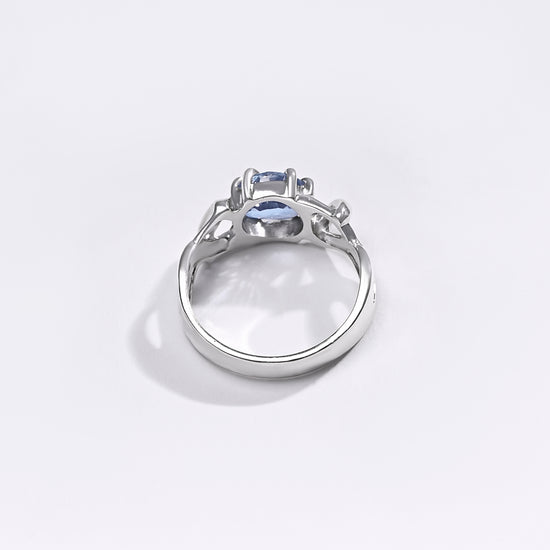 Premium Blue Sapphire (Neelam) Ring in 925 Silver - #1210N8 - Myra