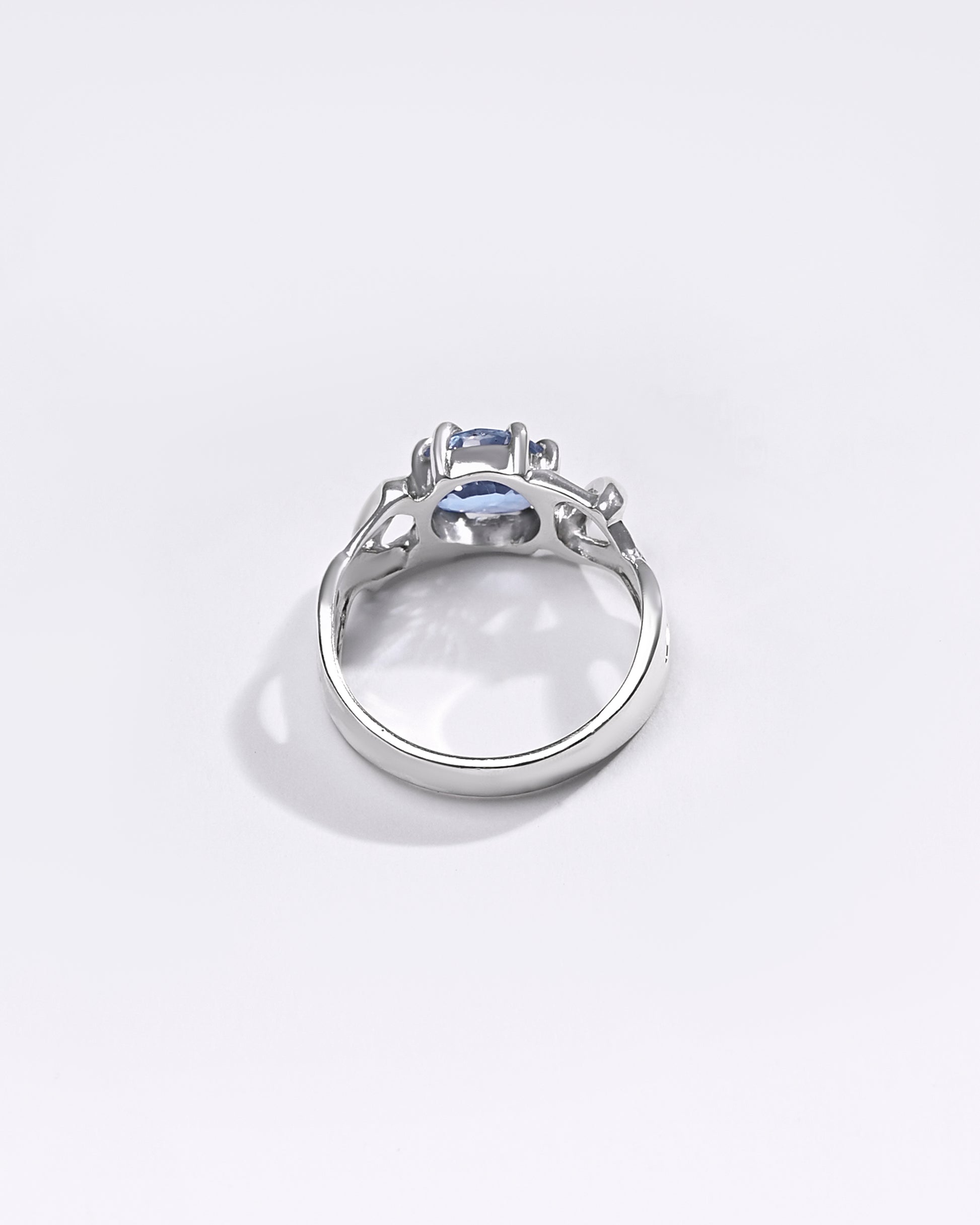 Premium Blue Sapphire (Neelam) Ring in 925 Silver - #1210N8 - Myra